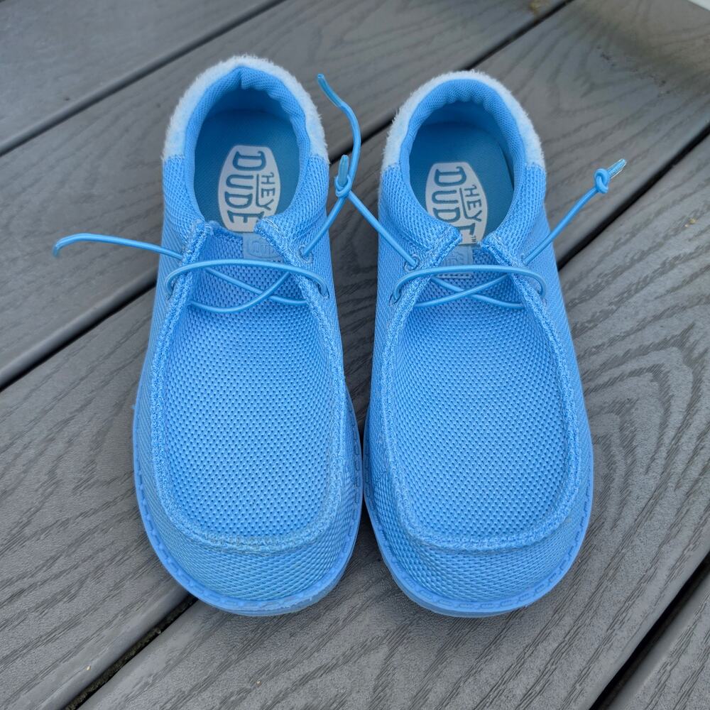 Hey Dude Big Kids Wally Funk Slip On Shoes Mono Blue, Size J6